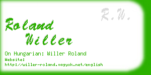 roland willer business card